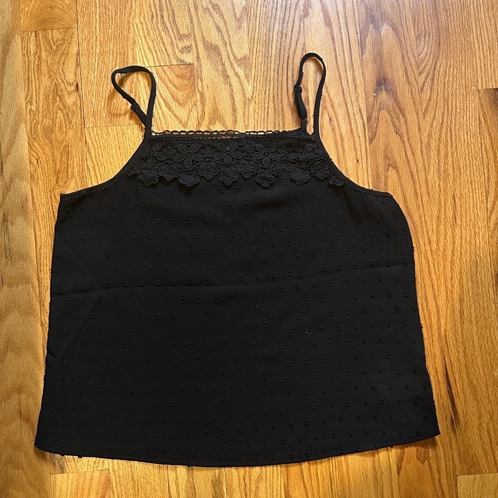 Shein Emery Rose Black Square Neck Camisole
